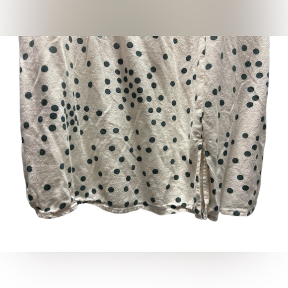 Francesca’s “Emily” Puff Sleeve Polka dot Linen Blend Summer Mini Dress, Large💗 - Picture 7 of 9